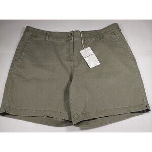 Tommy Bahama Boracay Stretch 7" Chino Shorts Women 16 Tea Leaf (Olive Green) NWT